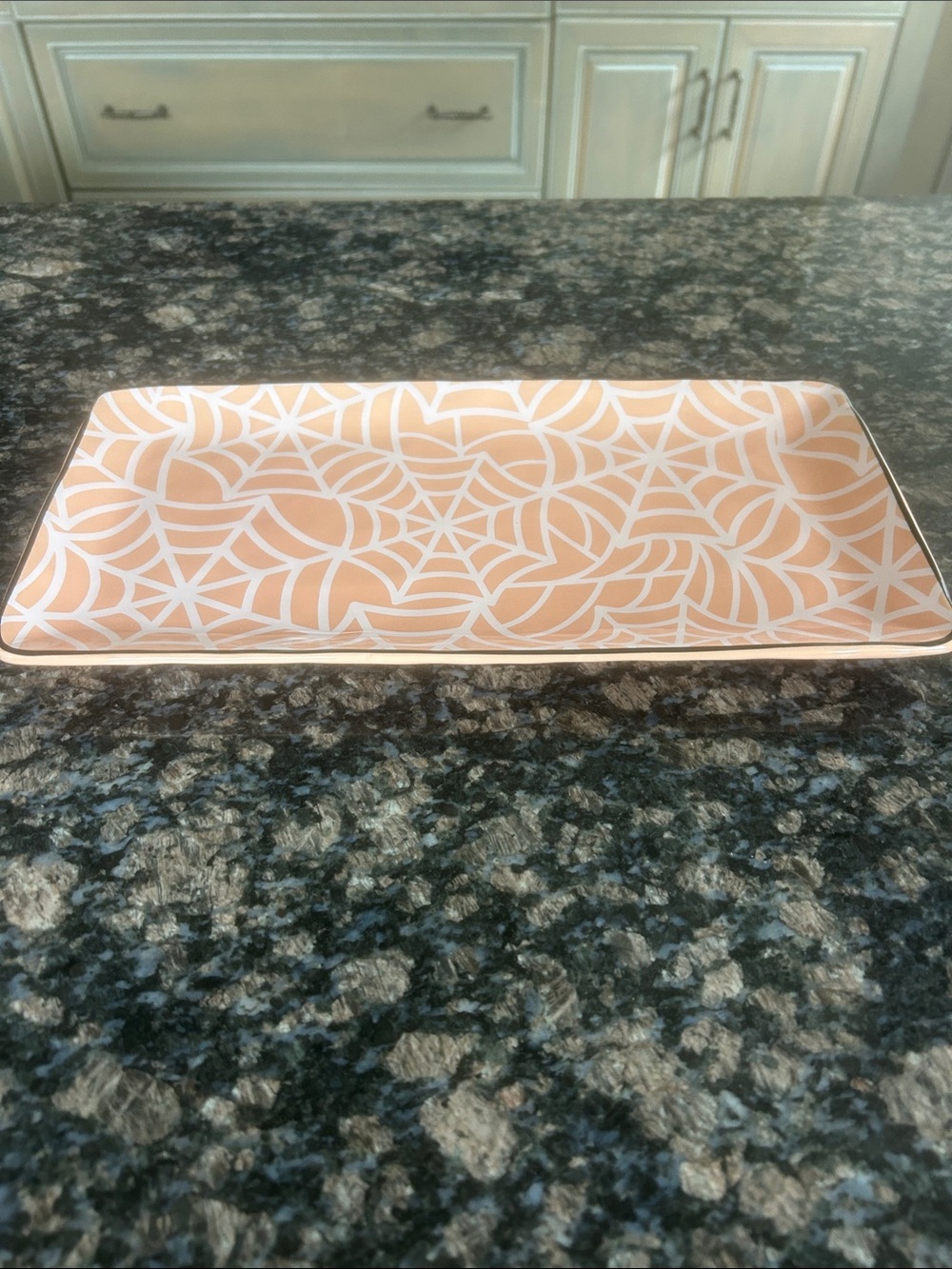 CELEBRATE IT SWEET & SPOOKY SPIDERWEB DESIGN PLATE NWT
